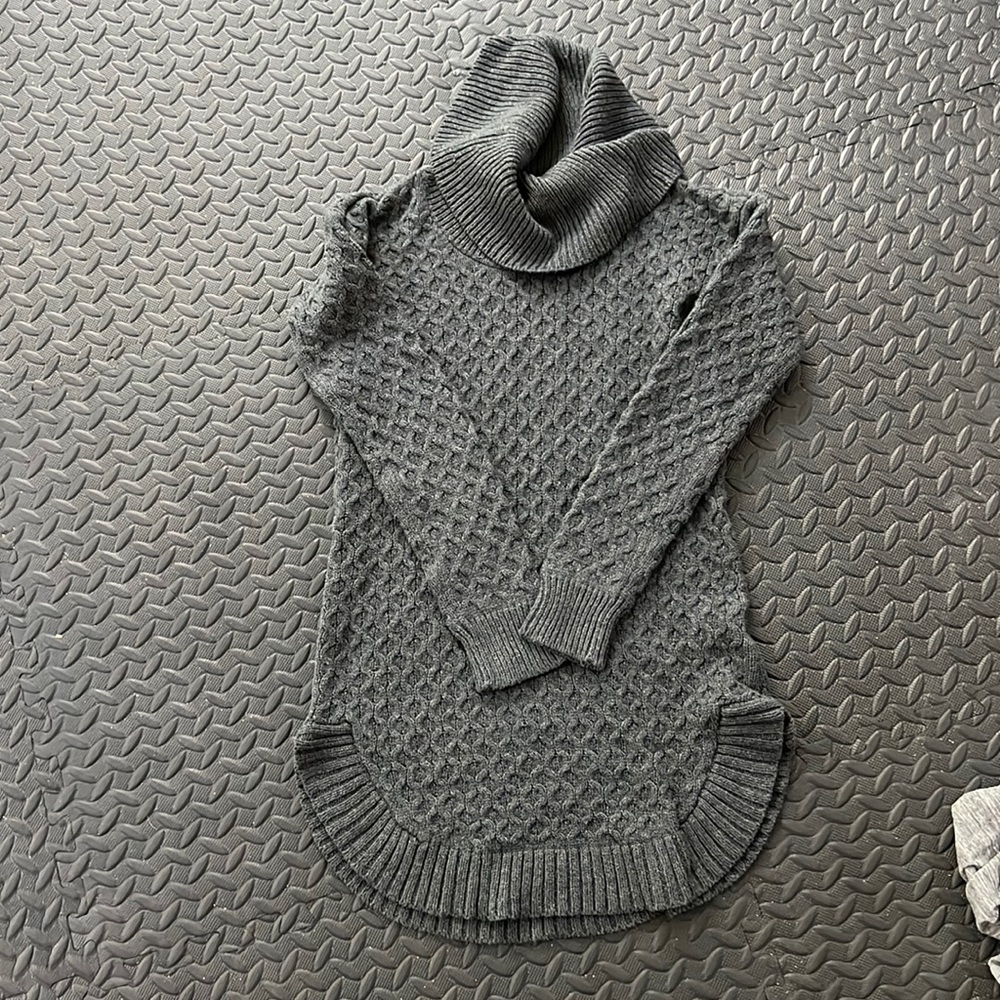 Motherhood Maternity Cowl Neck Pregnancy Gray sweater dress XS